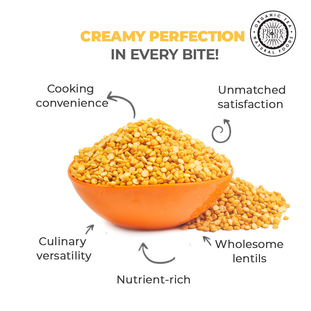 Indian Split Yellow Chickpea Lentils - Protein & Fiber Rich Chana Dal Jar - Pride Of India