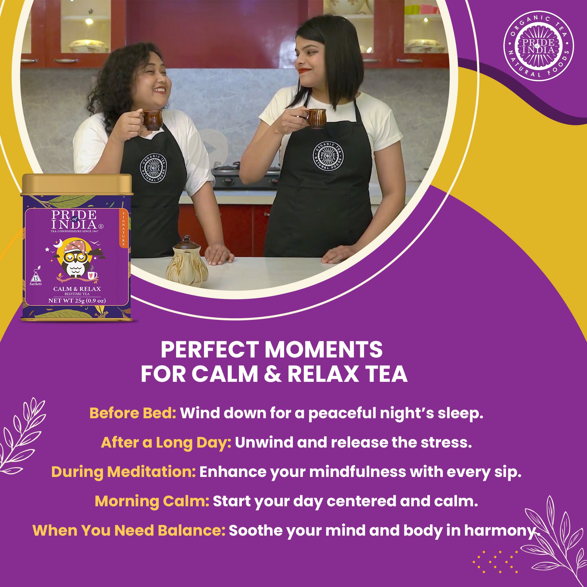 Calm & Relax - Bedtime Tea Bags - Pride Of India