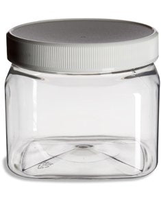 Clear PET Plastic Grip Dry/Liquid Food Storage Jars w/ Caps (Food Grade - BPA Free) - Pride Of India
